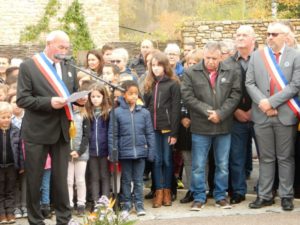 Commémoration du 11 Novembre à Bourgs sur Colagne, Lozère